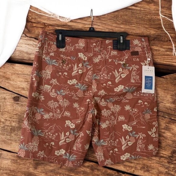 🆑Jach's Printed Stretch Chino Short Tropical Pink Print Size 33 - Picture 4 of 9